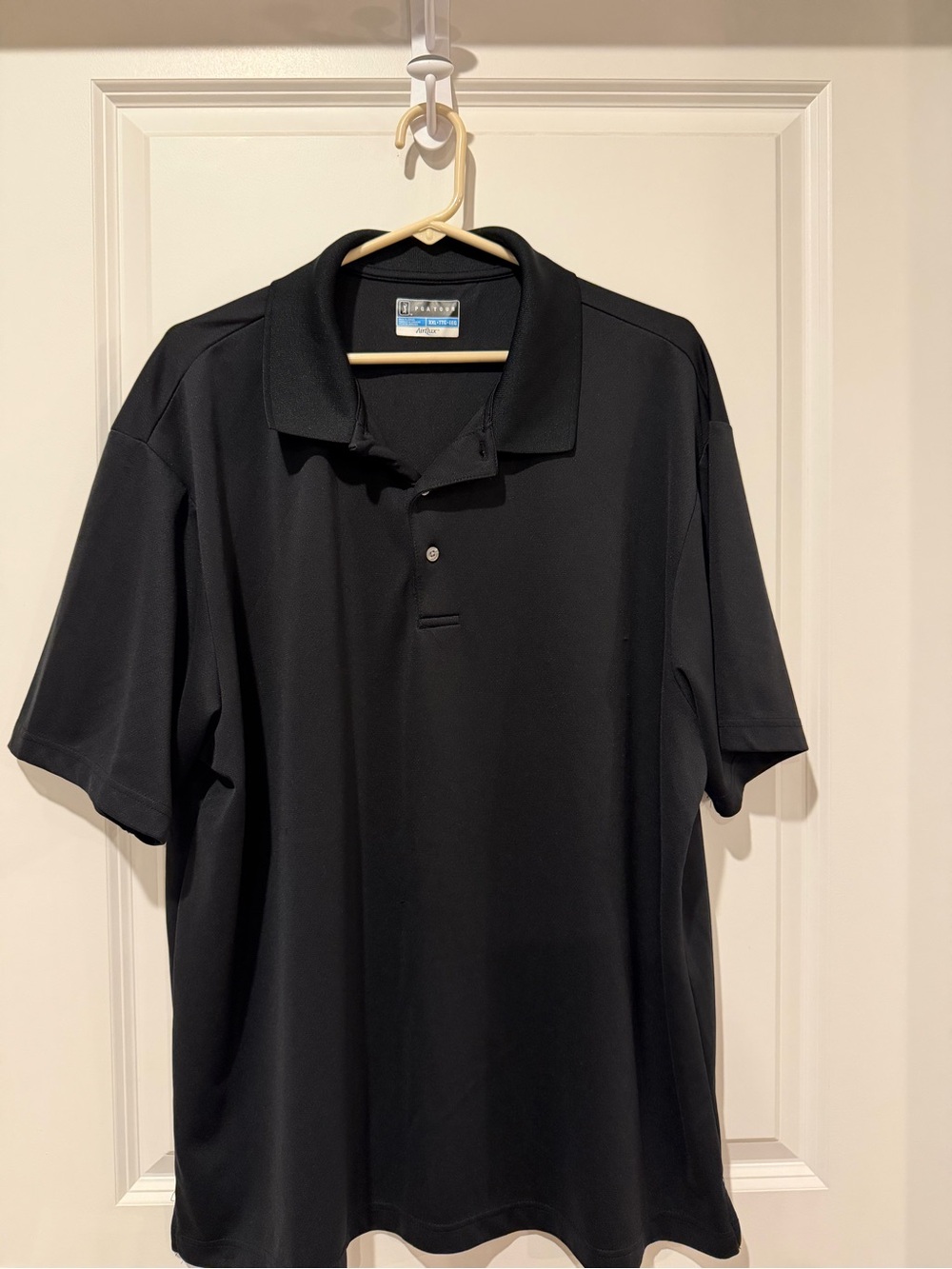 PGA Tour Black Short-Sleeve Performance Polo